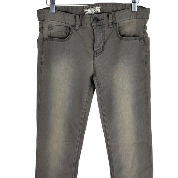 Free People Women Skinny Jeans Womens 28 Gray Faded Mid Rise Y2K Streetwear - Picture 2 of 5